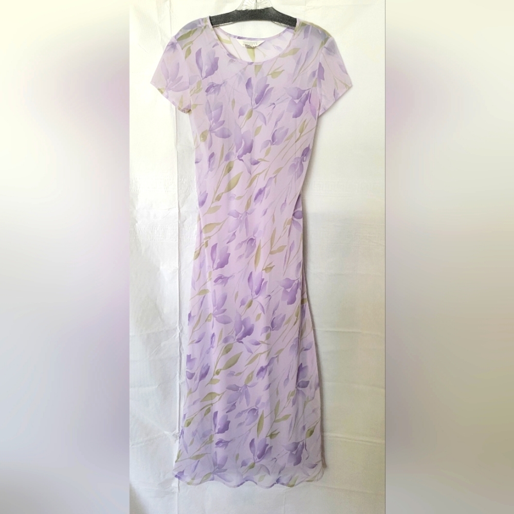 Express lavender floral dress two piece